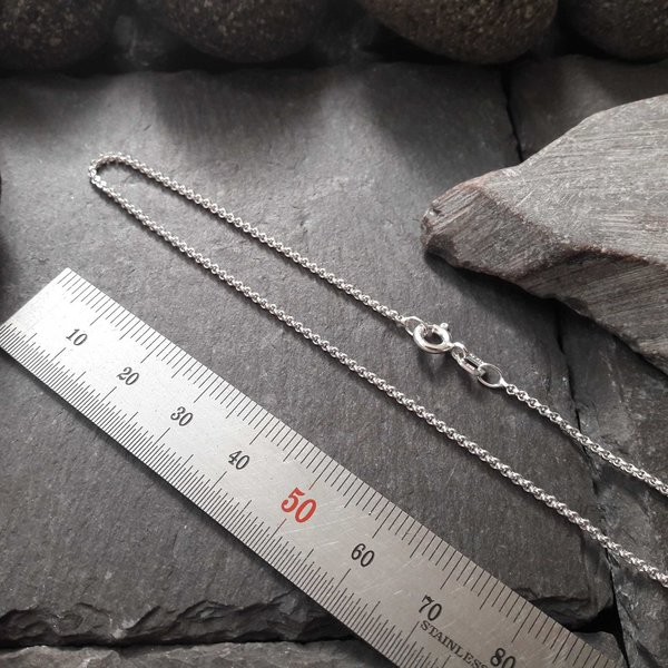 Halskette - 1,5 mm Erbskette in 925er Silber (HK-EK/1,5)